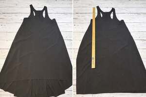 Athleta Presidio Dress Black High Low Racerback Maxi Dress